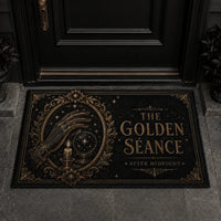 The Golden Séance - Gilded Occult Doormat in Black and Antique Gold