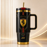 SF in Black and Gold - A Shield-Front Tumbler With Presence