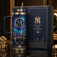 NYY Aurora Skyline - Midnight Wrap Tumbler Graphic