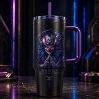The Star Clown Smiles - Buggy Tumbler in Violet Chrome