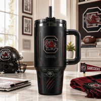 SC in Blackout - Garnet Emblem on an Armored Tumbler