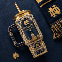 ND Gothic Arches - Navy and Gold Tumbler
