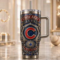 CHC Heritage Crest - Ornate Emblem Tumbler in Navy and Red