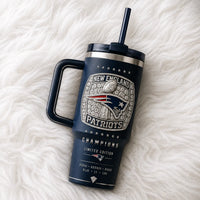 NE - Championship Ring Emblem Tumbler in Midnight Navy